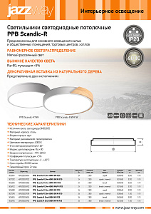 Светильники светодиодные потолочные PPB Scandic-R